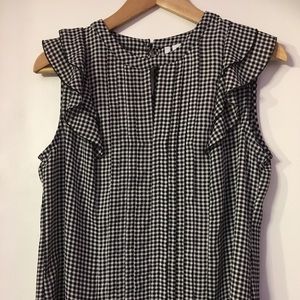 Fun Houndstooth Sleeveless Blouse